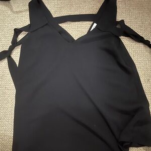 Naked Zebra Black Cutout Tank Top